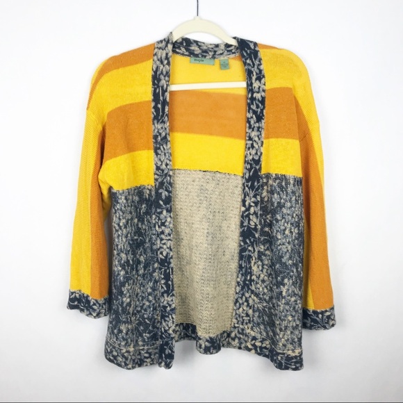 Anthropologie Maple Redonda Cardigan Sweater XS Open Front Linen Blend - Picture 1 of 7